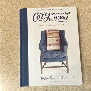 Cozy Minimalist Home Book by - Blue and White Cover